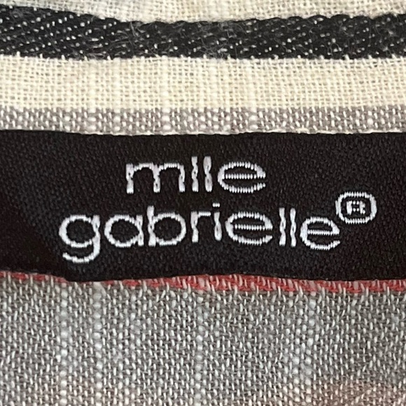 Mlle Gabrielle Vertical Striped Shirt Dress Sz XL Button Up Spring Easter Colors - Picture 6 of 15